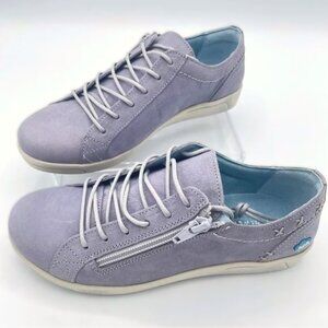 Cloud Footwear Leather Sneakers Womens 6 AIKA Distressed Lavender